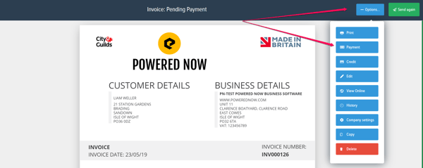 Powered Now, marking as paid
