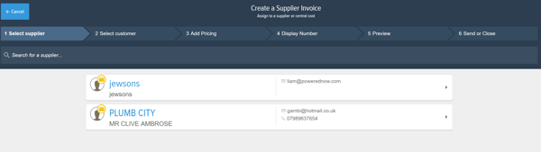 create a supplier invoice