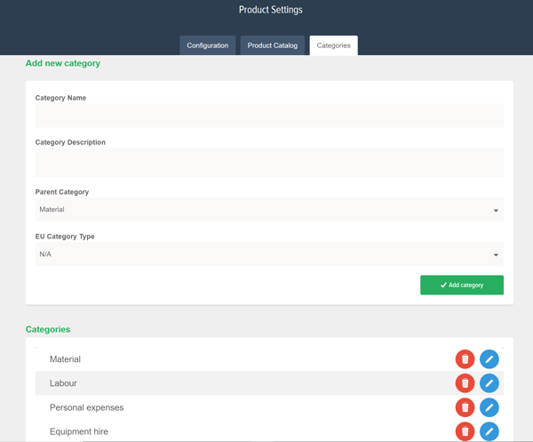 Powered Now, How to Set up Priced Item Categories