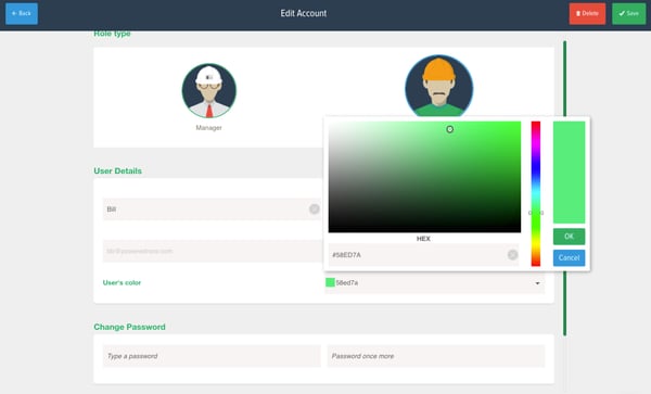 Powered Now, diary and calendar