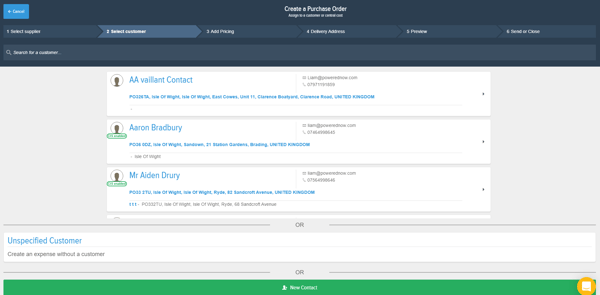 Powered Now, purchase order