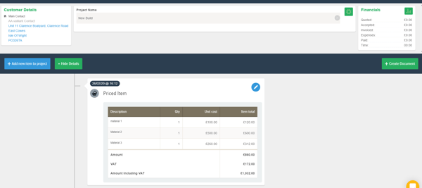 Powered Now, Creating a Purchase Order From a Quote