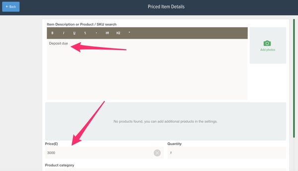 Powered Now, deposits and stage payments