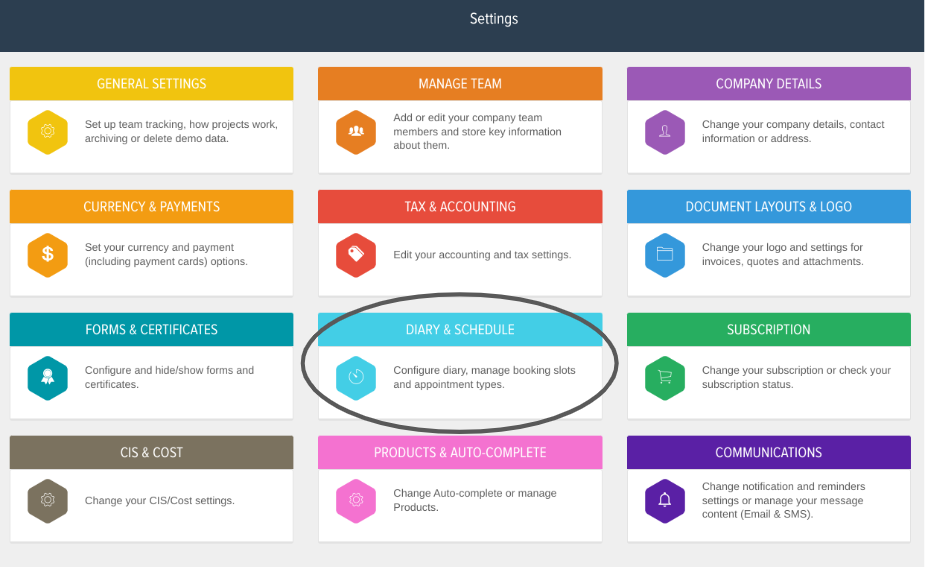 powered now diary & schedule